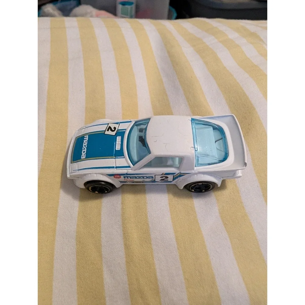 Hot Wheels Mazda RX-7 White Blue Mc5 No. 2 Loose Diecast Toy Car ~ GA